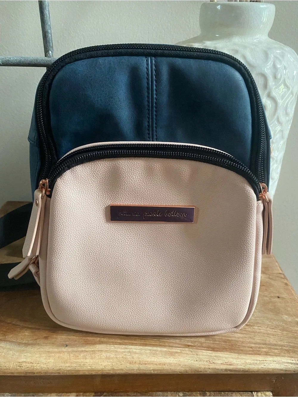 Petunia Pickle Bottom Two-Tone Blue and Blush Mini Backpack
